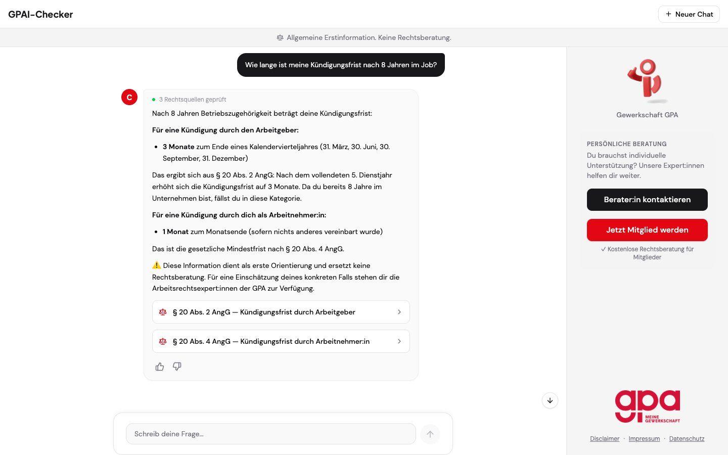 Wie wir einen AI-Chatbot fürs Arbeitsrecht zur Ehrlichkeit erzogen haben